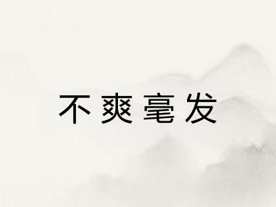 不爽毫发