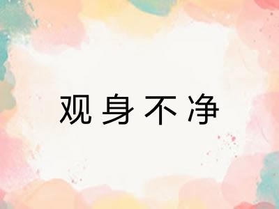 观身不净