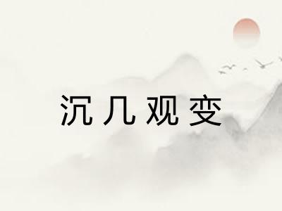 沉几观变
