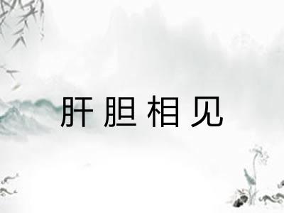 肝胆相见