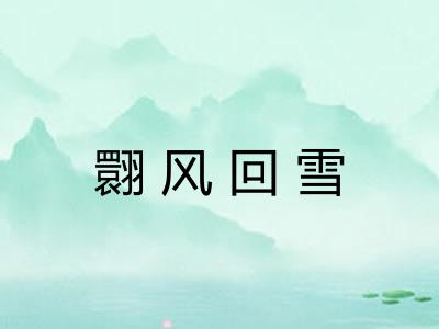 翾风回雪