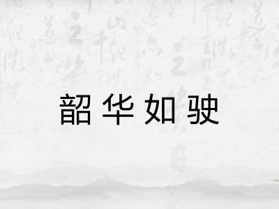 韶华如驶