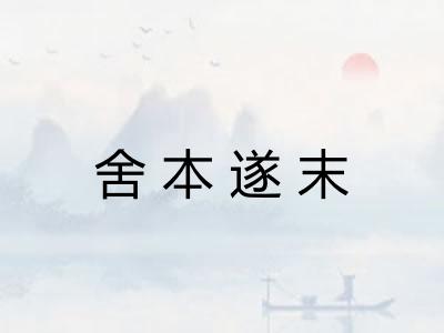 舍本遂末