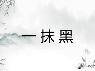 一抹黑