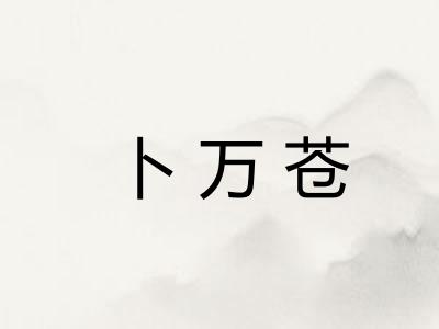 卜万苍