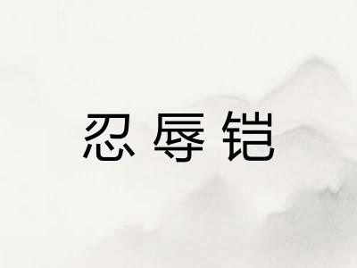 忍辱铠