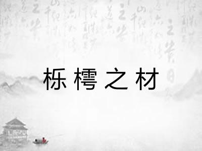 栎樗之材
