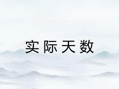 实际天数