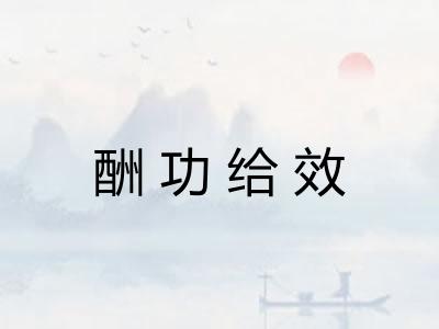 酬功给效
