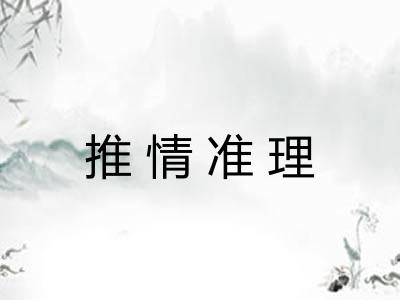 推情准理