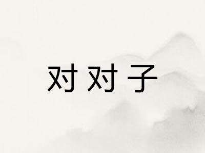 对对子