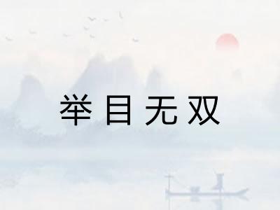 举目无双