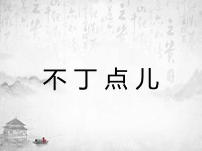 不丁点儿