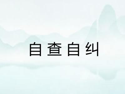 自查自纠