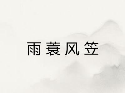 雨蓑风笠