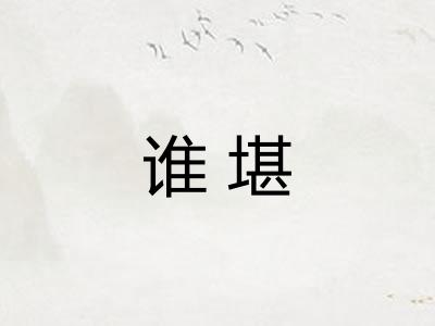 谁堪