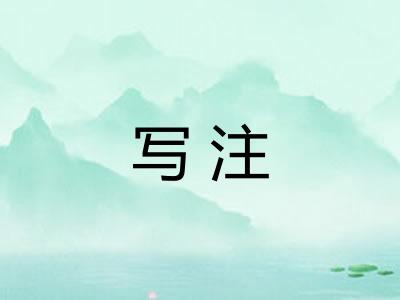 写注
