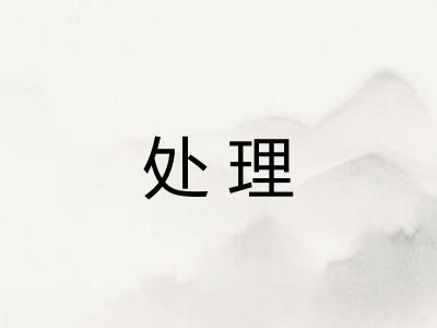 处理