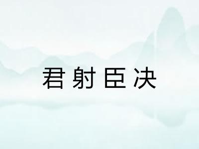 君射臣决