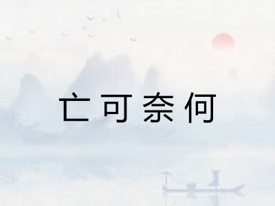 亡可奈何