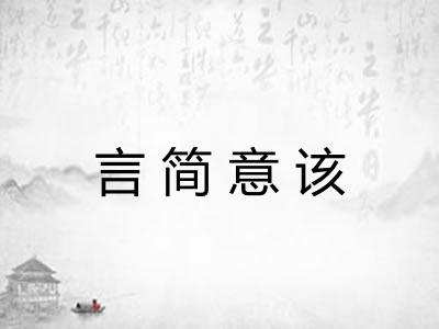 言简意该