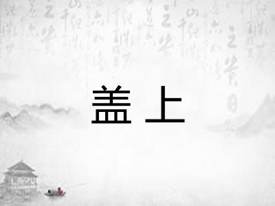 盖上