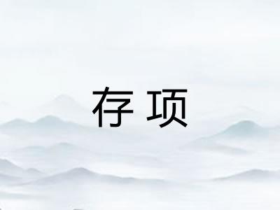 存项