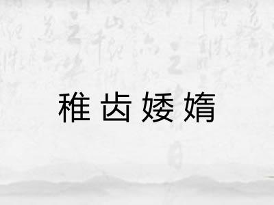 稚齿婑媠