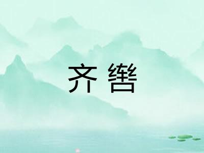 齐辔