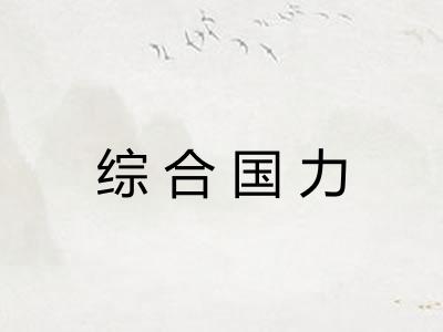 综合国力