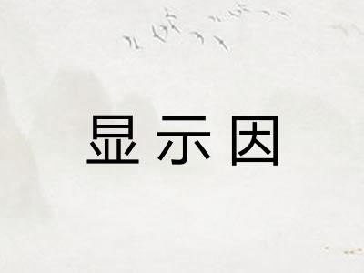 显示因