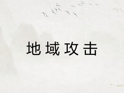 地域攻击