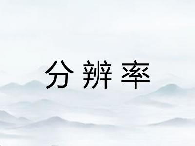 分辨率
