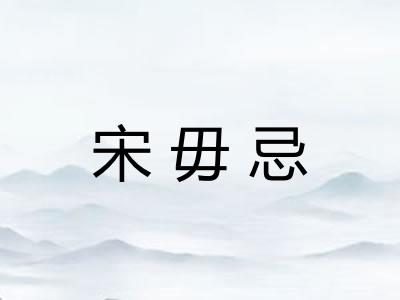 宋毋忌