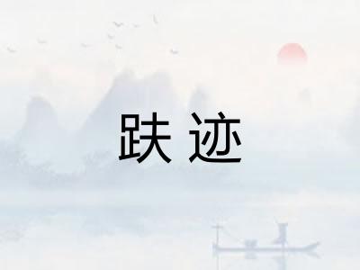 趺迹