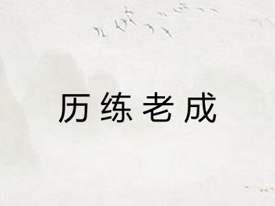 历练老成