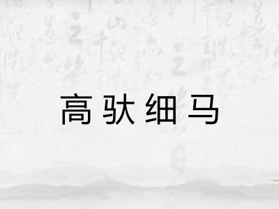 高驮细马