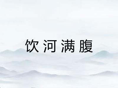 饮河满腹
