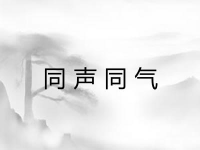 同声同气