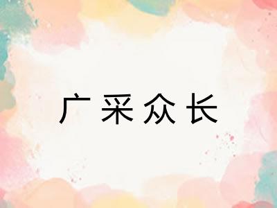 广采众长