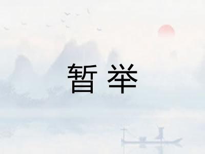 暂举