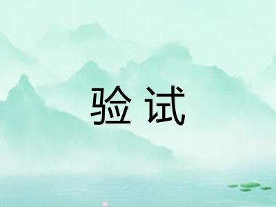 验试