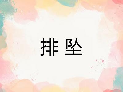排坠