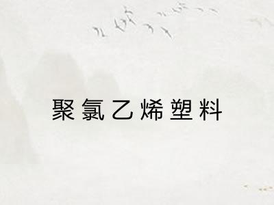 聚氯乙烯塑料