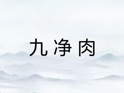 九净肉