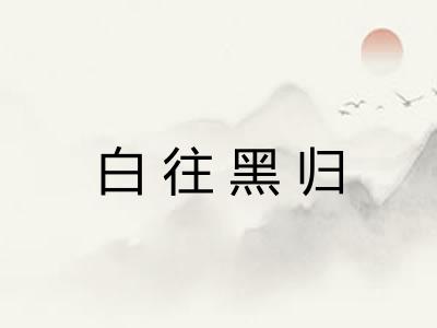 白往黑归