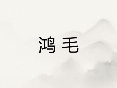 鸿毛