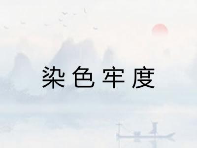 染色牢度
