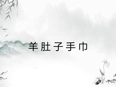 羊肚子手巾