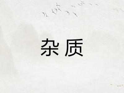 杂质